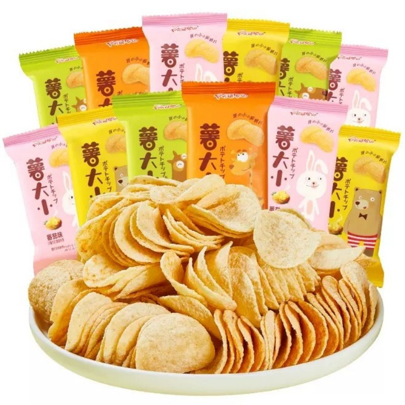 阿婆家的薯大小薯片番茄原味土豆片膨化食品休闲办公解馋礼包零食