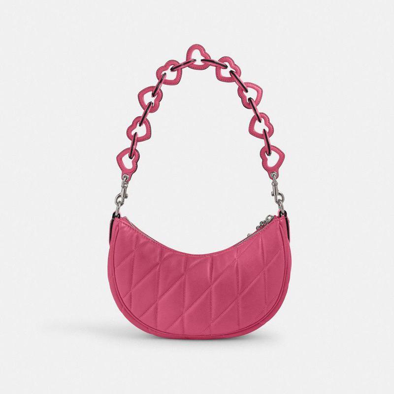 蔻驰coachmira时尚百搭简约休闲新月形皮革单肩包斜挎包