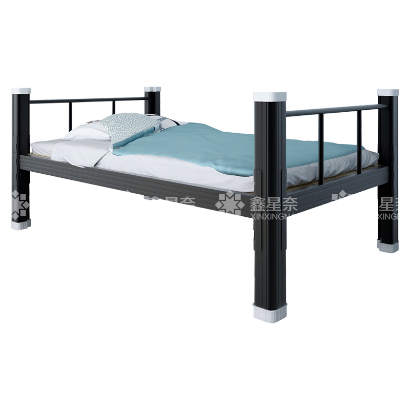 鑫星奈 XXN4032602 钢制型材床单层床员工宿舍床学生公寓床 单层床1000宽黑