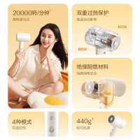 苏泊尔(SUPOR)吹风机家用吹头发负离子护发大功率宿舍学生速干电吹风新品 [米白色]HDL-F3