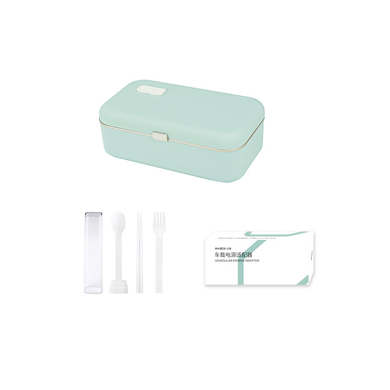 适盒 A4BOX 电加热饭盒 插电保温 上班族电热便携热饭神器便当盒车载套装(绿色)饭盒+餐具+车载