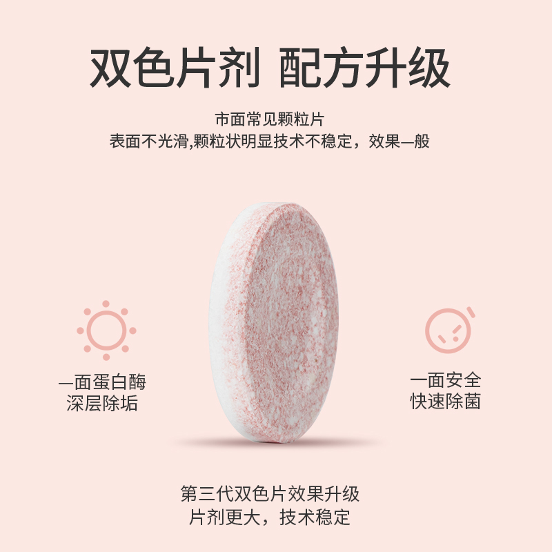 雅克菱(Y-Kelin)正畸保持器清洁片 牙套清洁片 隐适美清洁 假牙除菌除垢清新口气去异味口腔护理套装 樱花味120片