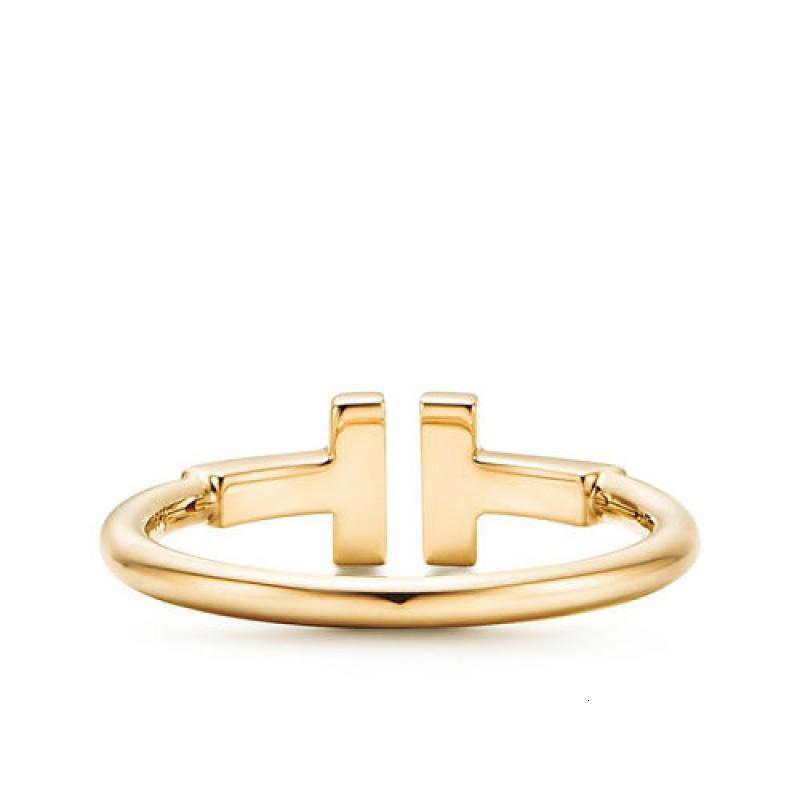 tiffanyco蒂芙尼经典tiffanyt系列18k金金t形图案wire戒指指环grp077