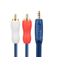 艾德生 音频线一分二双莲花头3.5mm 5m
