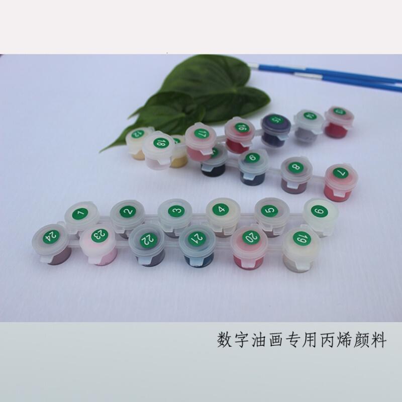 18新款diy数字油画客厅风景花卉动漫人物定制手绘填色装饰画时鸣春涧
