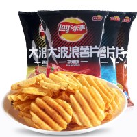乐事 薯片 大波浪混合口味70g*6包(零食大礼包整箱批发超大膨化休闲零食组合)