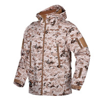 冬季登山服 鲨鱼皮软壳冲锋衣裤防水防风户外保暖 迷彩登山服