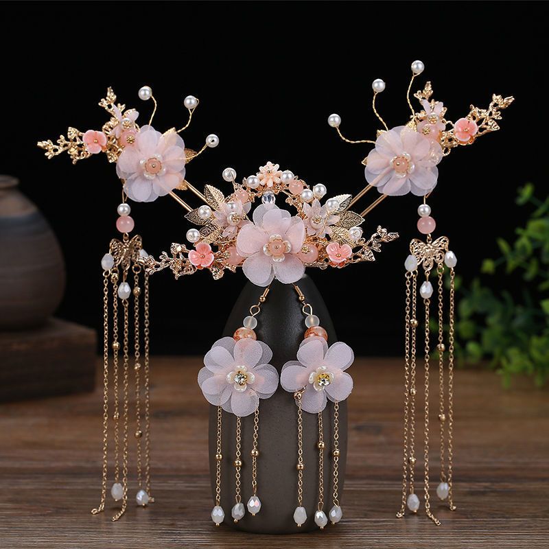 汉服头饰发簪古风簪子流苏步摇盘发超仙古装发饰发钗全套配饰品女 即