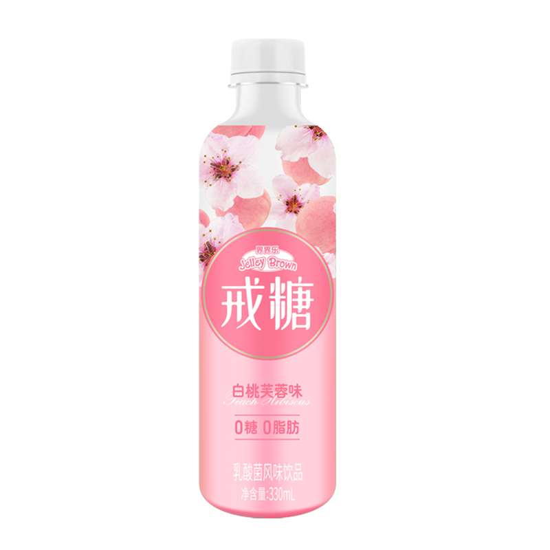 界界乐(Jelley Brown)戒糖 乳酸菌风味饮品果汁 青瓜薄荷味 330ml*6瓶
