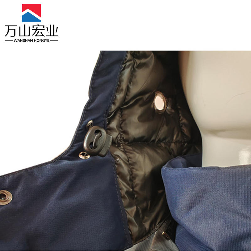 万山宏业 保暖防风衣 夹克式羽绒服 WG066Q/件高清大图