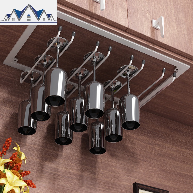 家用欧式红酒架红酒杯架悬挂倒挂高脚杯架酒柜摆件创意葡萄酒杯架_2_553高清大图