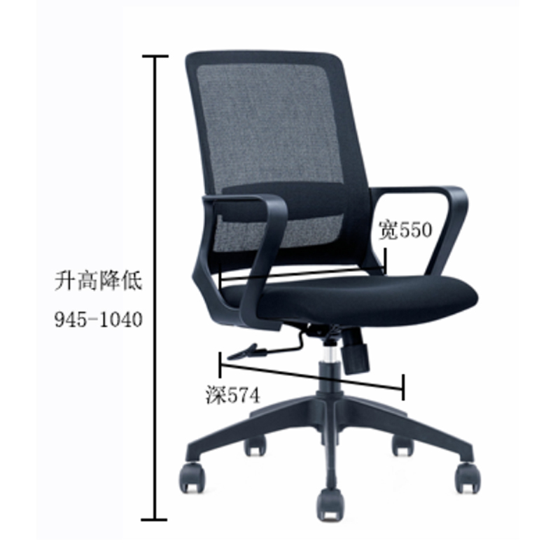 汉诺鑫威办公座椅靠背椅话务座椅常规款高清大图