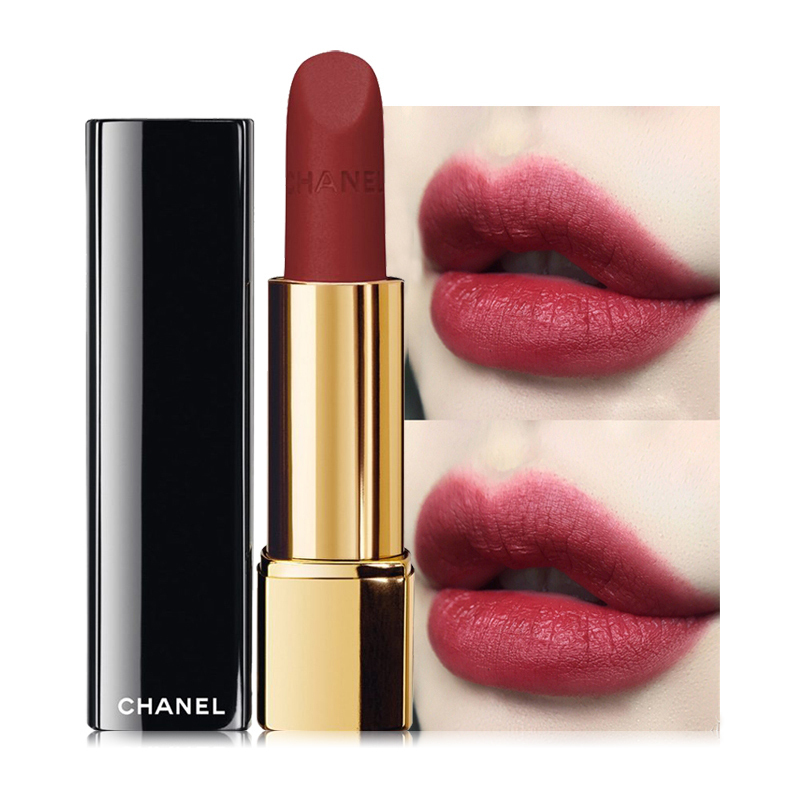 送礼盒chanel香奈儿口红唇膏炫亮魅力唇膏丝绒系列35g58不易脱妆显色
