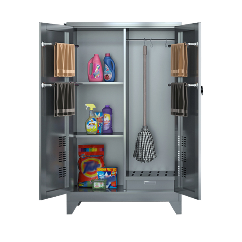 翼澜 不锈钢清洁柜 双门 台高清大图