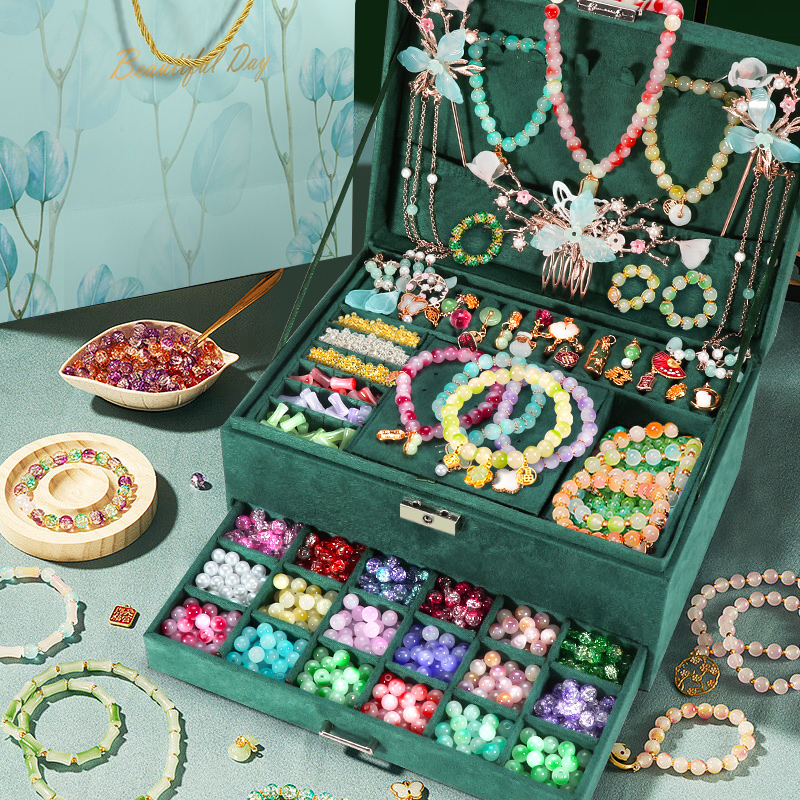 国风串珠首饰盒套餐高清大图