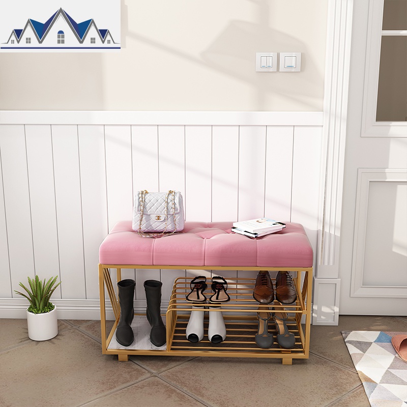 北欧换鞋凳家用口玄关鞋柜收纳衣帽架床尾沙发长条凳创意穿鞋凳 三维工匠收纳凳高清大图