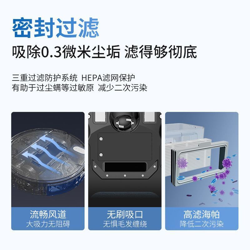 海尔(Haier)扫地机器人家用全自动智能扫拖一体机擦地拖地吸尘三合一沿边清扫可预约TL30U1 智能规划3.0扫拖一体
