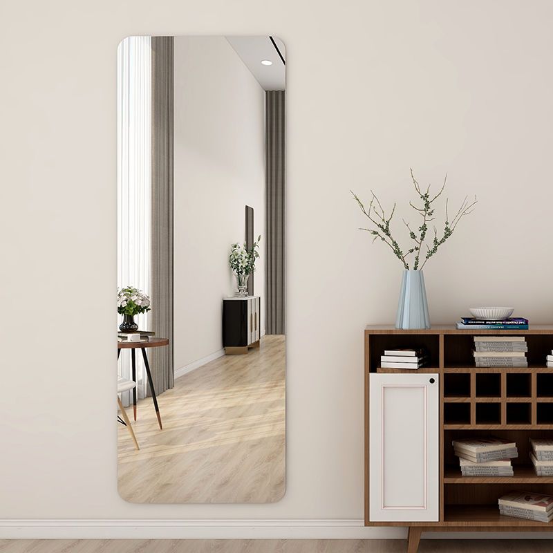 工匠时光免打孔全身镜穿衣镜少女卧室化妆镜子贴墙壁挂粘贴宿舍试衣镜