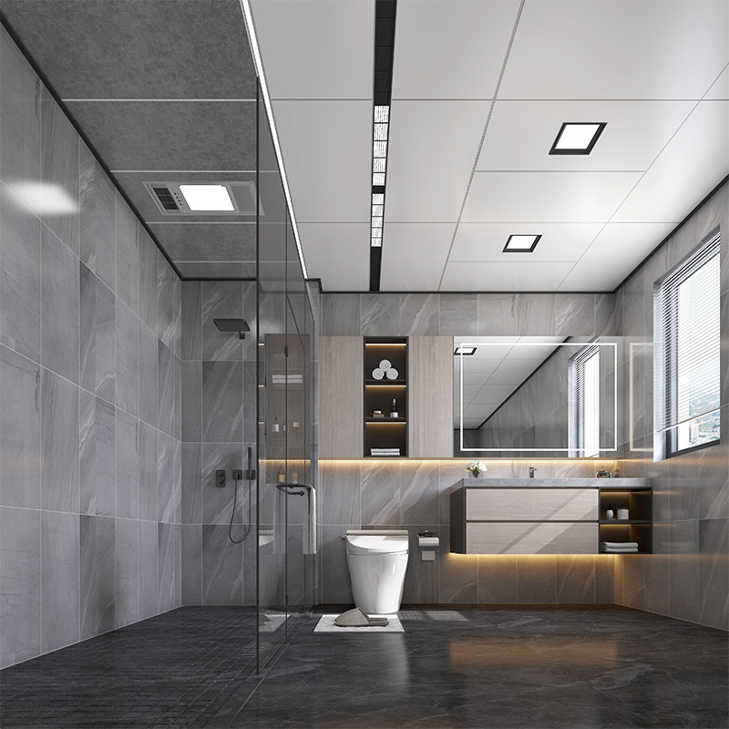 450900集成吊顶大板铝扣厨房卫生间铝扣板阳台天花板蜂窝板效果