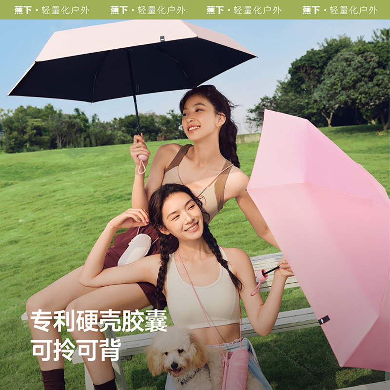 蕉下(beneunder)五折黑胶胶囊防晒伞BM525-清潭绿(单位:把)高清大图