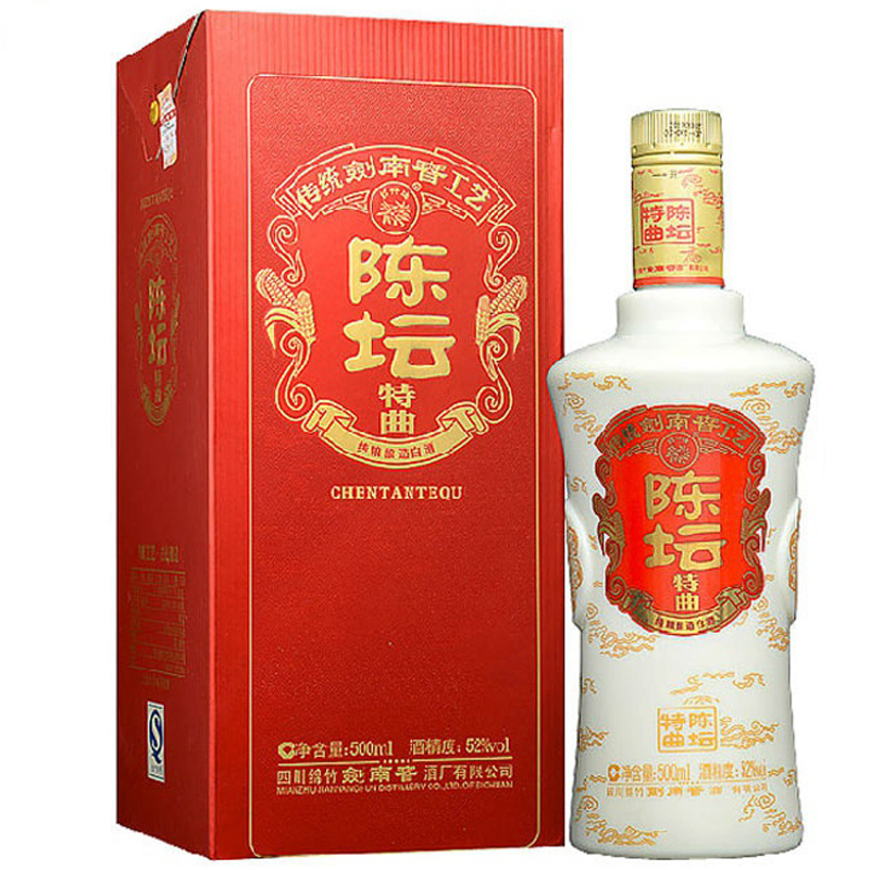 剑南春 52度陈坛特曲白酒500ml*6瓶 整箱装