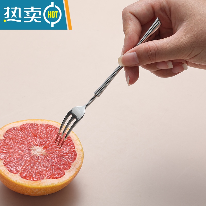 敬平小蛮腰水果叉! 304不锈钢点心叉 拍照好看 聚餐吃蛋糕的叉子 香槟金咖啡勺牙签高清大图