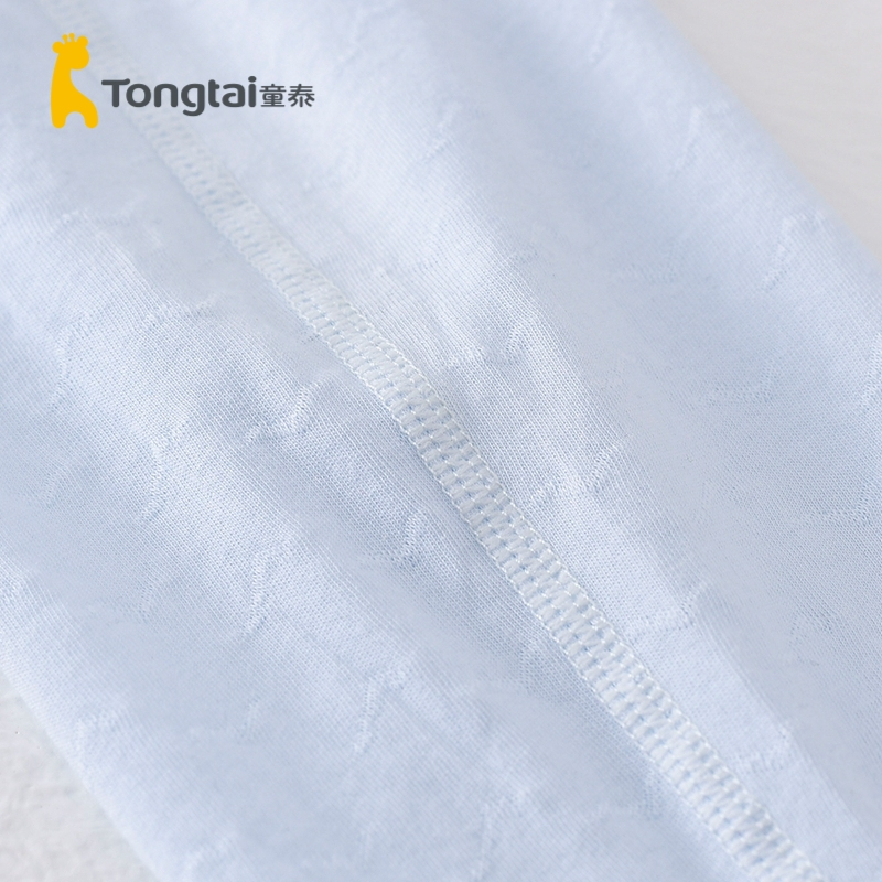 童泰(TONGTAI)春秋款3-18月婴幼儿男女宝宝衣服纯棉开裆蛤衣连体衣爬服儿童家居服连体衣