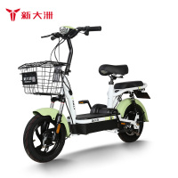 新大洲派乐/PALLA新国标电瓶车48V12AH男女士成人代步车轻便两轮电动自行车 K3 钻白/绿色