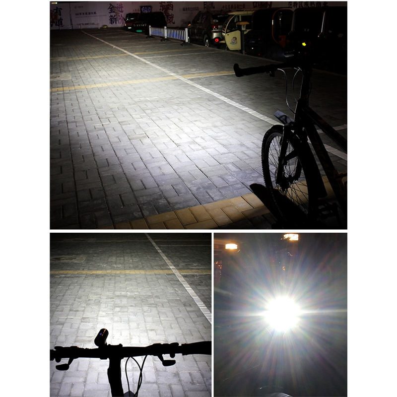 充电山地自行车灯魅扣车前灯强光夜骑灯骑行手电筒儿童单车夜间照明灯