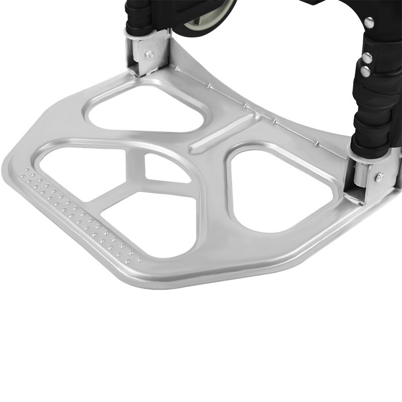 新越昌晖小推车小拖车行李车折叠拉杆车购物车手拉车手推车买菜车便携拉货车家用搬运车铝合金手拖车黑F51005高清大图