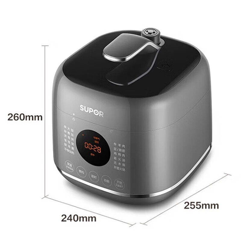 苏泊尔(SUPOR)多功能球釜白陶晶内胆电压力锅2.3L SY-23FC27Q