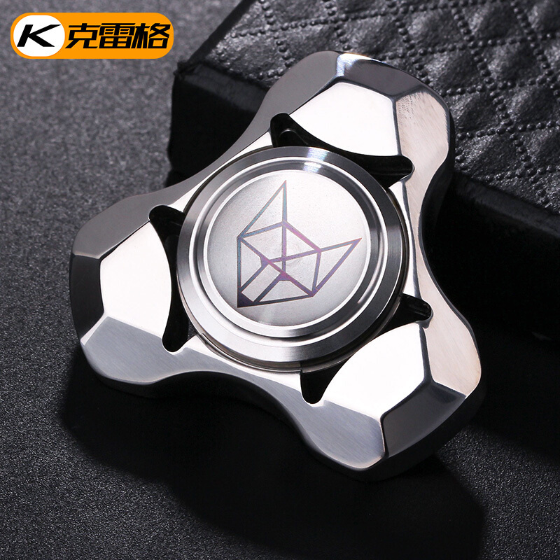 克雷格(KELEIGE) 指尖陀螺手指陀螺轴承edc指间三叶创意减压玩具减压玩具解压泄密者同款 钢本色-