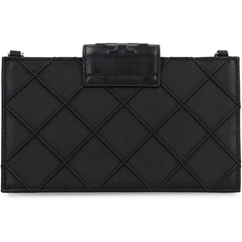 托里.伯奇(TORY BURCH)女士链条绗缝羔羊皮手拿包磁吸翻盖顶部拉高清大图