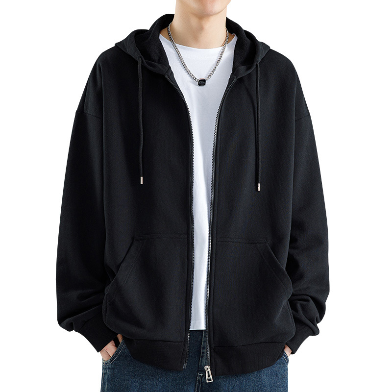 南极人开衫卫衣男士春秋季美式重磅潮牌夹克男生衣服连帽上衣外套