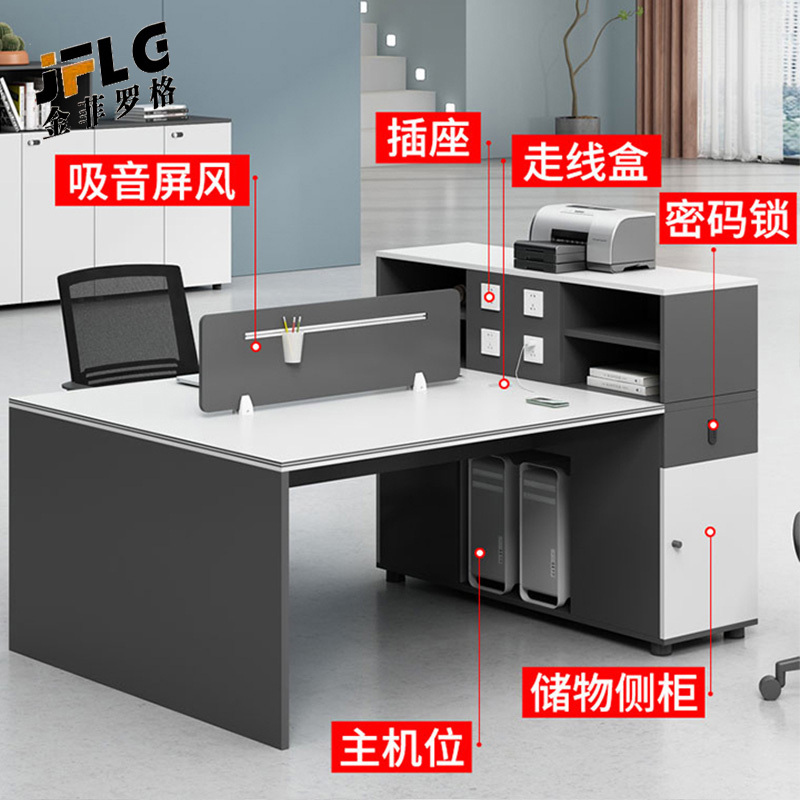苏宁 金菲罗格 办公家具 办公室屏风工位板式员工桌高清大图