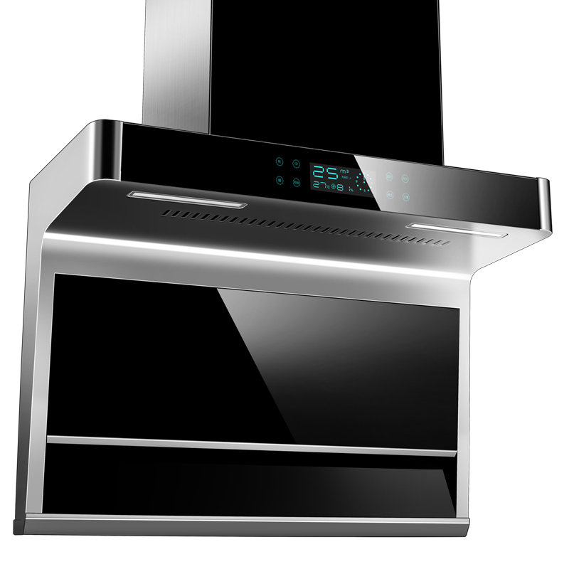 欢呼好太太[铜线电机]750mm抽油烟机7字型25m³大吸力触控式自动清洗顶吸侧吸式家用厨房壁挂免拆洗B750高清大图