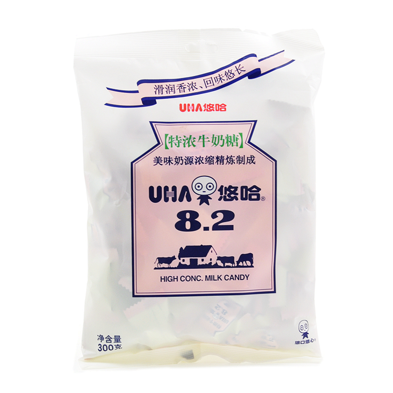 UHA/悠哈特浓牛奶糖300g*1袋 牛奶糖喜糖硬糖网红糖果零食