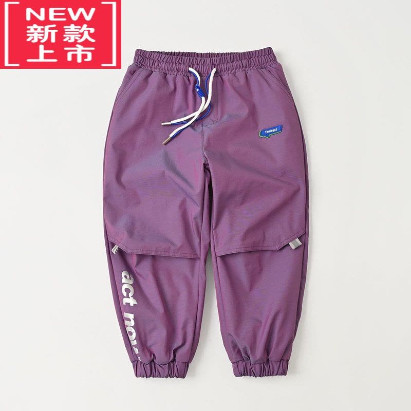 可莉允儿童水晶绒保暖棉裤 男童女童加绒束脚裤 中大童工装裤 冬款童装保暖裤图片