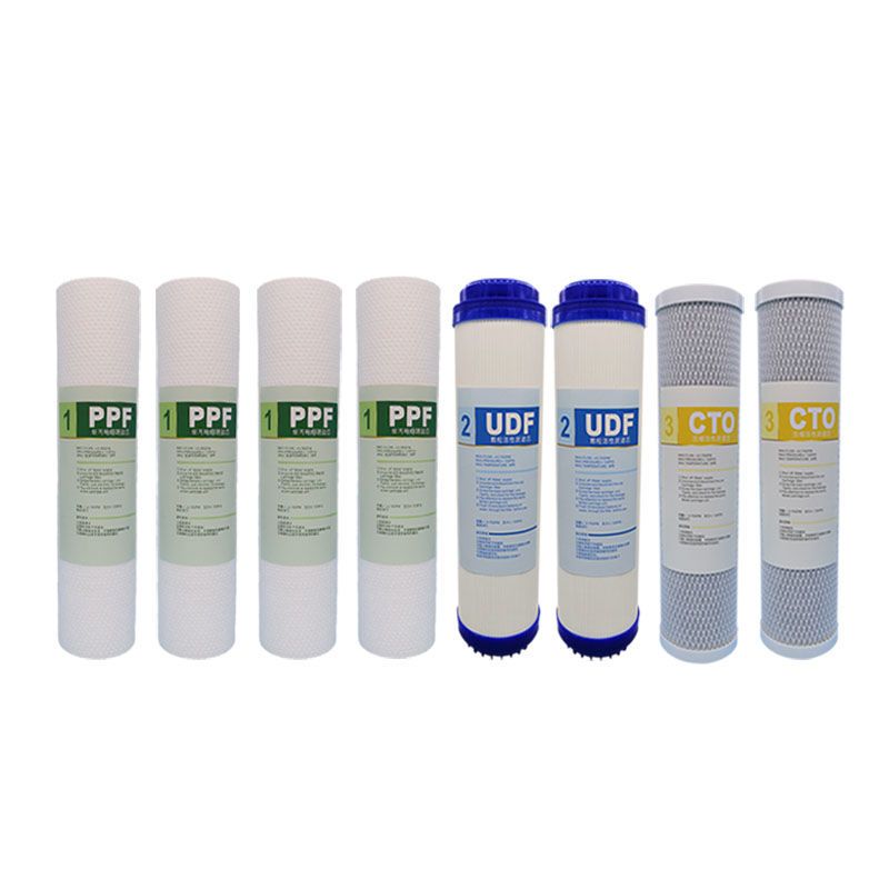 净水器滤芯前三级十寸通用pp棉活性炭滤芯套装家用净水机过滤芯|[4支装]前三级半年套装