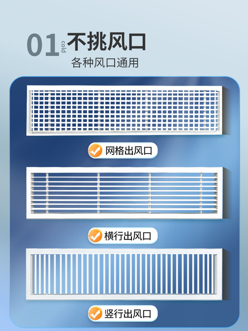 中央空调出风口挡风板风管机转移导风罩格栅挡板防直吹遮风板通用高清大图