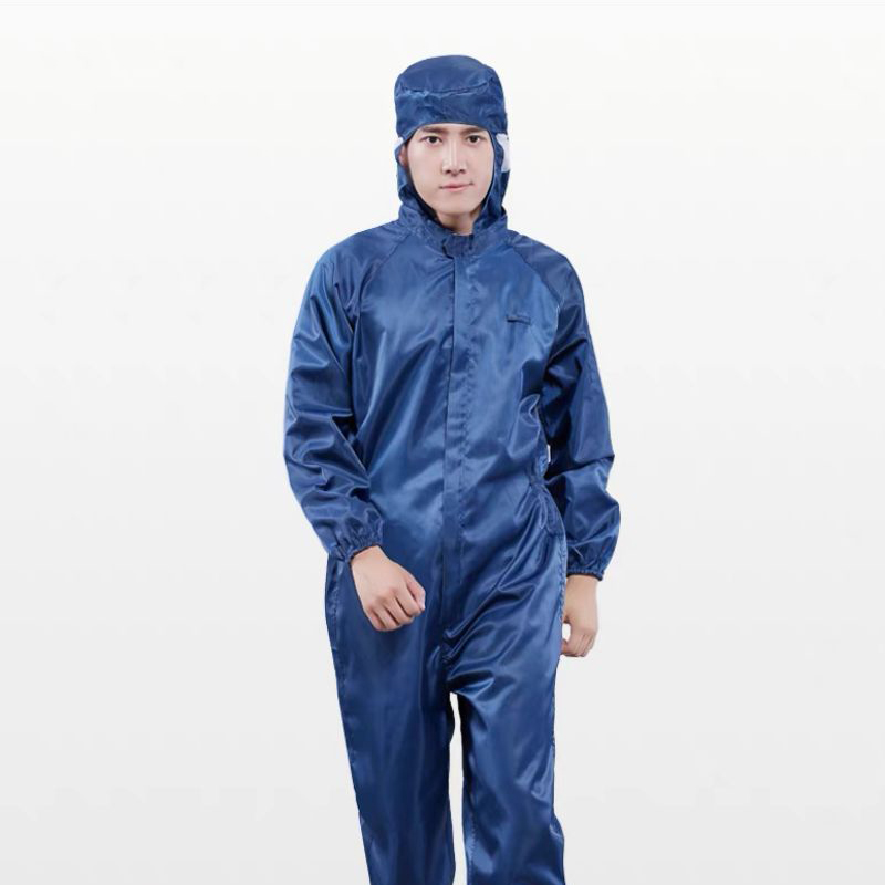 邦能之星防尘工作服分体式男女无尘静电衣连帽养殖防护服1套 (上衣+裤子)