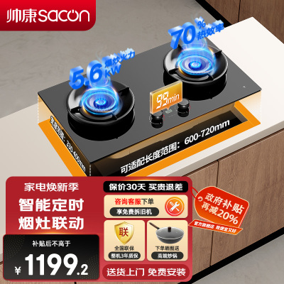 帅康(sacon)燃气灶天然气JZT-3B815