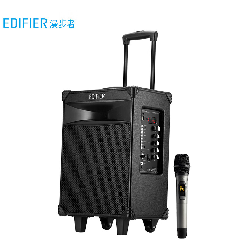 漫步者(EDIFIER)D3-8s 8英寸专业广场舞音响 会议音响 蓝牙拉杆音箱 户外音响 标配无线麦克风高清大图