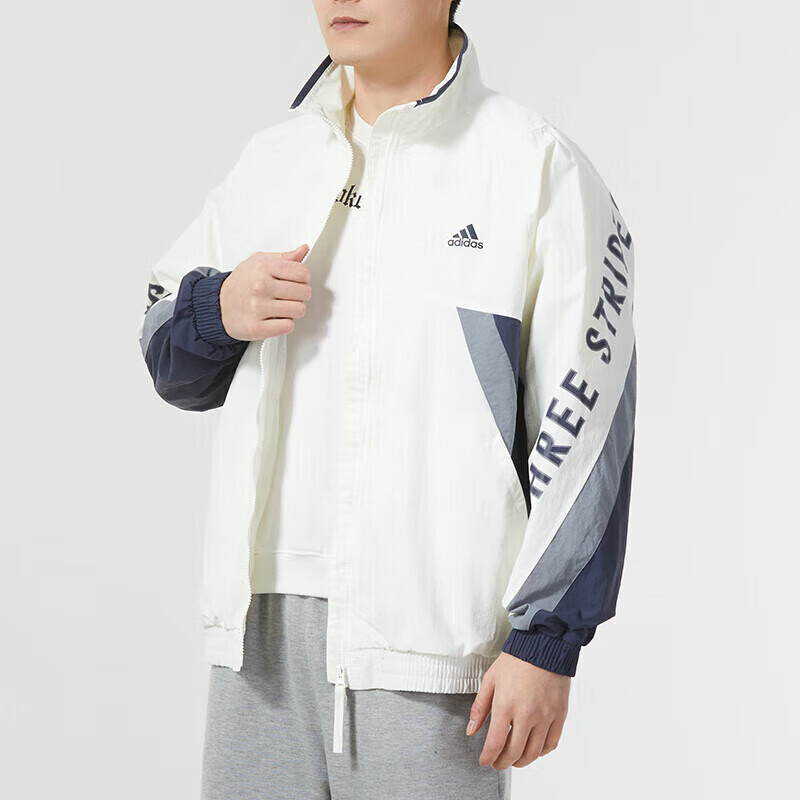 阿迪达斯 (adidas)外套男装新款户外跑步健身训练上衣防风休闲立领运动夹克IT4361 ZP