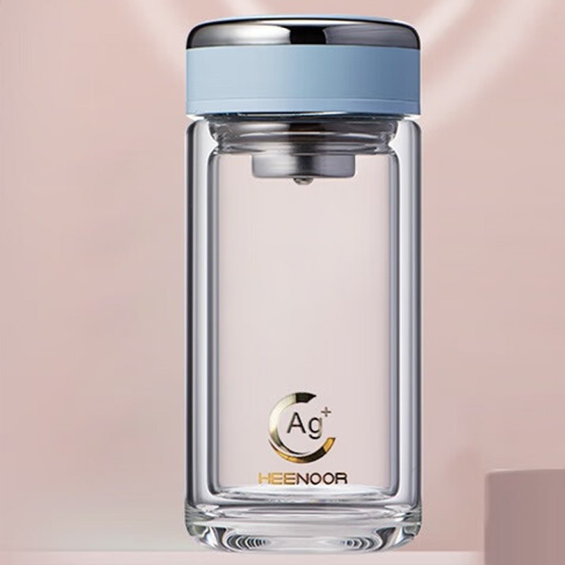 希诺玻璃杯220ml密封防漏双层便携XN-1952(颜色随机)高清大图