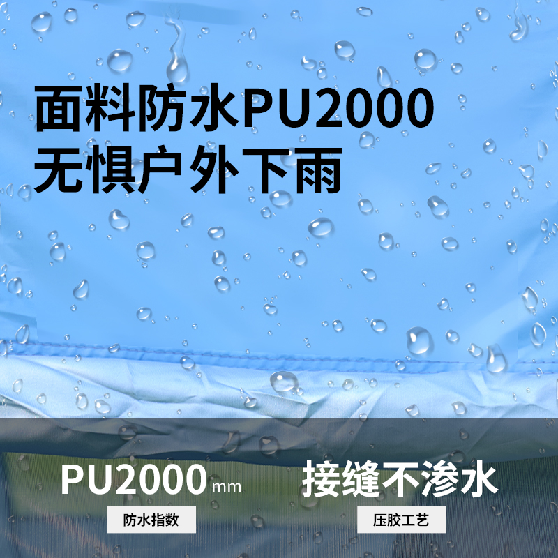 错山帐篷户外便携式轻量化加厚防晒防雨折叠野外露营防水防风加厚 手抛帐高清大图