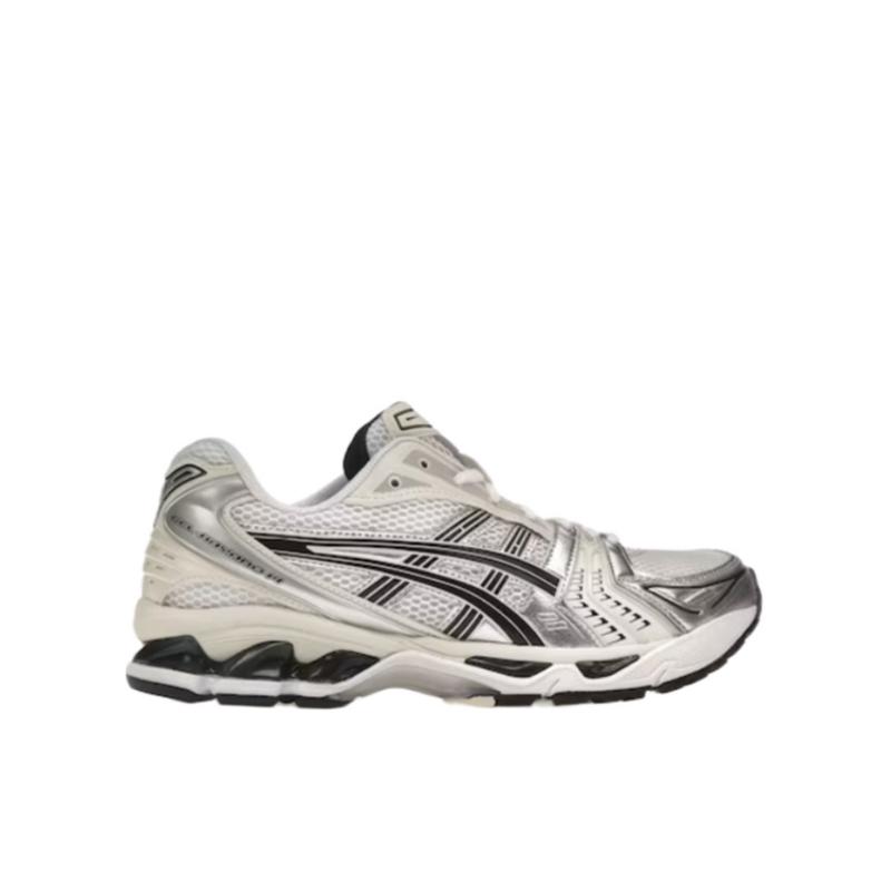 亚瑟士(ASICS)男鞋圆头系带撞色设计网布皮革跑步鞋户外休闲运动