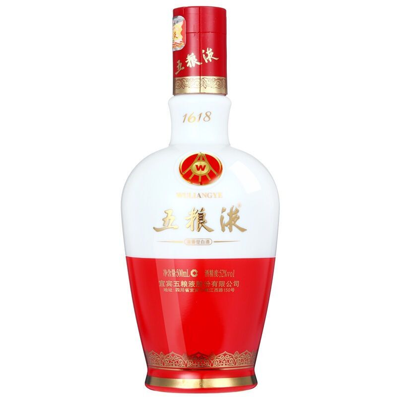 五粮液 52度1618 整箱装500ml*6瓶 浓香型白酒礼盒 婚庆酒