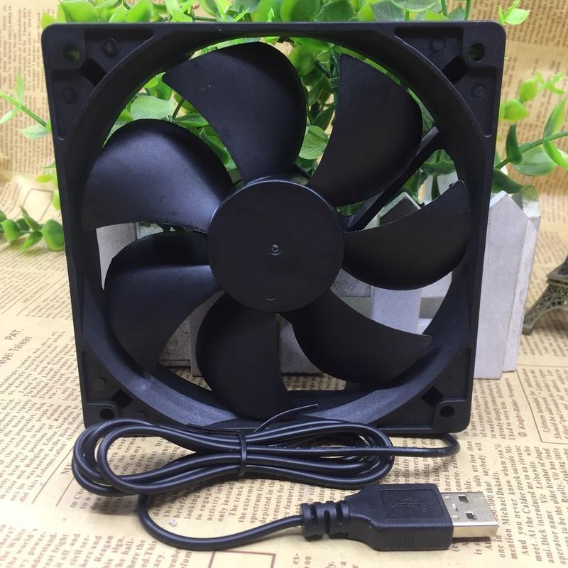 静音120255v8cm12cmusb风扇机箱路由器机顶盒散热风扇usb接口风扇1网