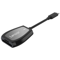 雷克沙(Lexar)TF/SD卡二合一读卡器 Type-C USB3.2 多功能高速读卡器